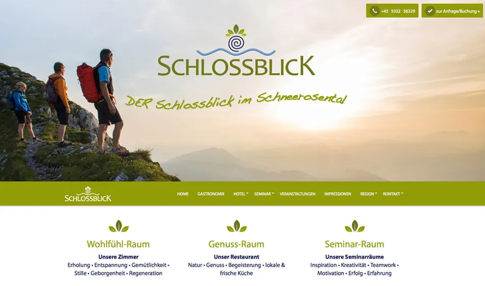 Thumbnail der Startseite Seminarhotel Schlossblick